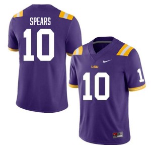 #10 Dashawn Spears Tiger Nation Purple Mens Jersey High School College Football 647473-997