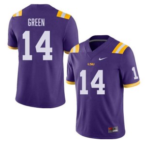 #14 Trey'Dez Green LSU Purple Mens Jersey NCAA College Football 375711-712