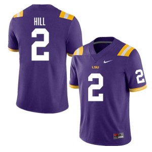 #2 Destyn Hill Louisiana State Tigers Purple Men Jersey 2024-25 College Football 434362-767