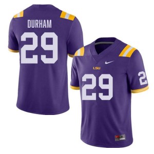 #29 Caden Durham LSU Tigers Purple Men Jersey University College Football 832318-454