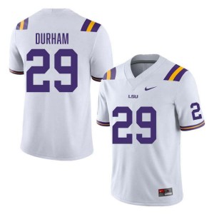 #29 Caden Durham LSU Tigers White Men's Jersey 2024-25 College Football 230948-232