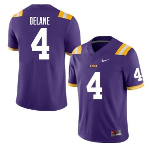 #4 Mansoor Delane LSU Purple Mens Jersey Official College Football 718878-158