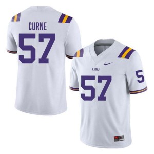 #57 Carius Curne Tigers White Men Jersey NCAA College Football 104055-686