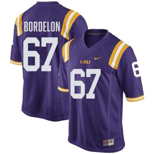 #67 Bo Bordelon LSU Purple Mens Jersey NCAA College Football 652712-641