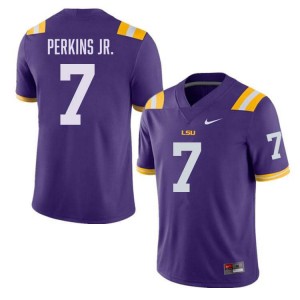 #7 Harold Perkins Jr. Louisiana State Tigers Purple Men's Jersey University College Football 981434-357