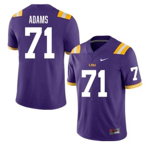 #71 Tyree Adams LSU Purple Men Jersey Limited College Football 136818-907