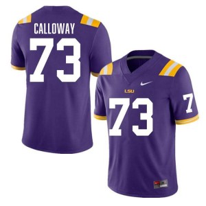#73 Ethan Calloway LSU Purple Mens Jersey High School College Football 925764-467