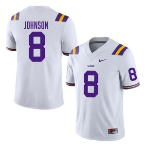 #8 Ju'Juan Johnson LSU White Men's Jersey 2024 College Football 613214-464