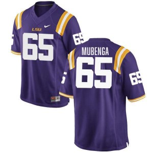 #65 Paul Mubenga LSU Tigers Purple Mens Jersey High School College Football 364037-248