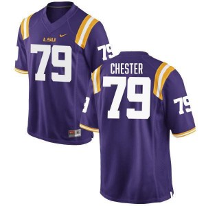 #79 DJ Chester LSU Purple Men's Jersey Game College Football 876114-666