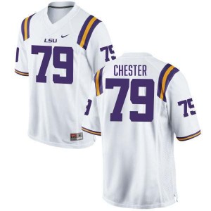#79 DJ Chester Tiger Nation White Men's Jersey Official College Football 998742-450