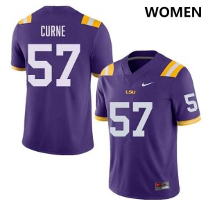 #57 Carius Curne LSU Purple Womens Jersey Game College Football 926594-515