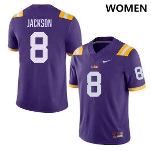 #8 Ja'Keem Jackson LSU Purple Women Jersey Replica College Football 234549-174