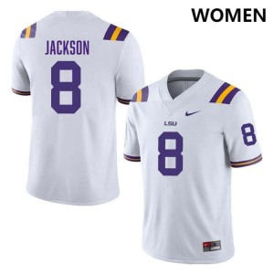 #8 Ja'Keem Jackson Tiger Nation White Women Jersey Game College Football 231597-153