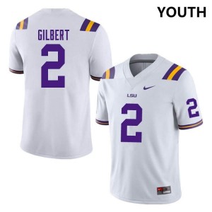 #2 Jardin Gilbert Fighting Tigers White Youth Jersey 2024 College Football 764969-101