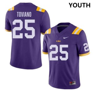 #25 Javien Toviano Tiger Nation Purple Youth Jersey 2024-25 College Football 220956-911