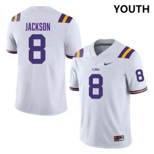 #8 Ja'Keem Jackson LSU White Youth Jersey University College Football 334567-557