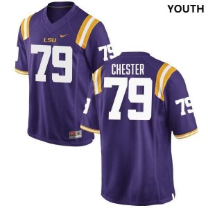 #79 DJ Chester LSU Purple Youth Jersey High School College Football 133566-617