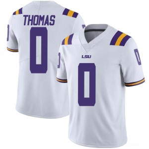 #0 Zavion Thomas Geaux Tigers White Mens Jersey Alumni College Football 378392-714