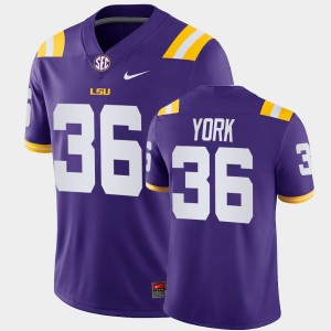#36 Cade York Tigers Purple Men Jersey Game College Football 436964-603
