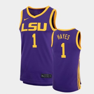 #1 Cam Hayes Geaux Tigers Purple Men Jersey Basketball Replica 989661-321