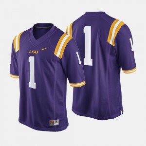 #1 LSU Purple Mens Jersey College Football 404491-578