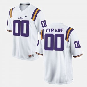 #00 Custom Fighting Tigers White Men's Jersey College Football 244785-855