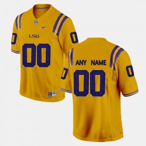 #00 Custom Tiger Nation Gold Mens Jersey College Limited Football 179744-825