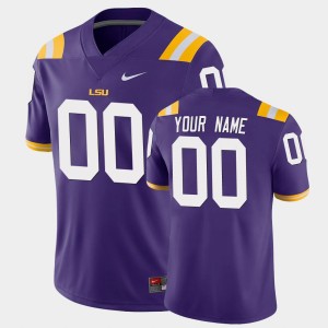 #00 Custom Tiger Nation Purple Men's Jersey Game 861357-136