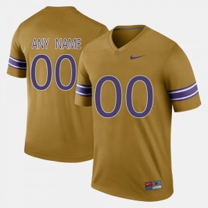 #00 Custom Fighting Tigers Gridiron Gold Mens Jersey Throwback 694356-147