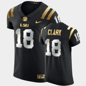 #18 Damone Clark LSU Tigers Black Men Jersey Elite Football Golden Edition 172641-223