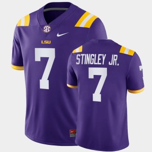 #7 Derek Stingley Jr. LSU Purple Mens Jersey College Football 328135-421