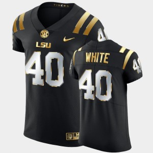 #40 Devin White Tiger Nation Black Mens Jersey Elite Golden Edition 932590-469