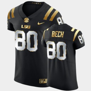 #80 Jack Bech LSU Tigers Black Men Jersey Elite Football Golden Edition 652866-851