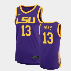 #13 Jalen Reed Louisiana State Tigers Purple Men Jersey Basketball Replica 878482-183
