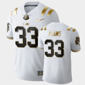 #33 Jamal Adams LSU White Mens Jersey Limited Golden Edition 638171-404