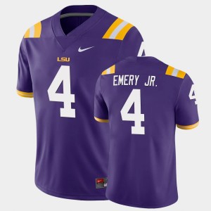 #4 John Emery Jr. LSU Purple Men Jersey Game 121451-852