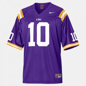 #10 Joseph Addai Tiger Nation Purple Men's Jersey College Football 491536-981