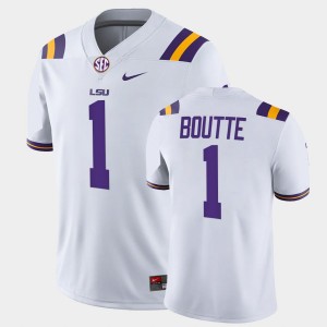 #1 Kayshon Boutte Fighting Tigers White Mens Jersey Game College Football 253805-119