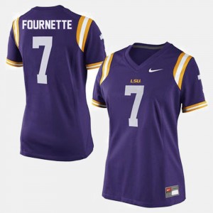 #7 Leonard Fournette Louisiana State Tigers Purple Women's Jersey College Football 892799-733
