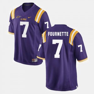 #7 Leonard Fournette Geaux Tigers Purple Men's Jersey College Football 833412-680
