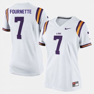 #7 Leonard Fournette Tiger Nation White Women's Jersey College Football 378951-514