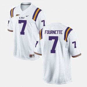 #7 Leonard Fournette Tigers White Mens Jersey College Football 691735-521
