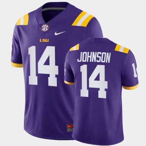 #14 Max Johnson Geaux Tigers Purple Men's Jersey Game College Football 988497-828