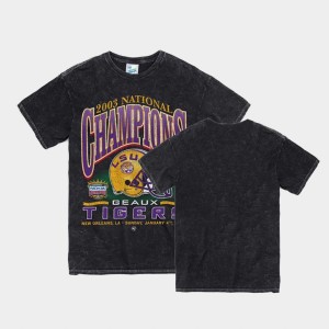 Louisiana State Tigers Black Men T-Shirt 2003 National Championship Vintage Tubular 103239-996
