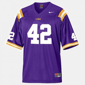 #42 Michael Ford Tiger Nation Purple Mens Jersey College Football 367805-152