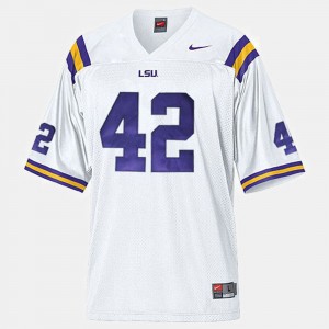#42 Michael Ford Geaux Tigers White Mens Jersey College Football 849262-164