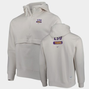 Fighting Tigers Natural Mens Hoodie Stack Club Half-Zip 906748-718
