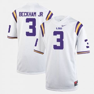 #3 Odell Beckham Jr Louisiana State Tigers White Men Jersey Alumni Football Game 485063-123