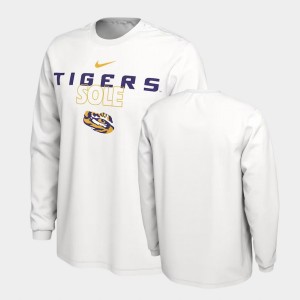 Tiger Nation White Men's T-Shirt Long Sleeve On Court 332578-955